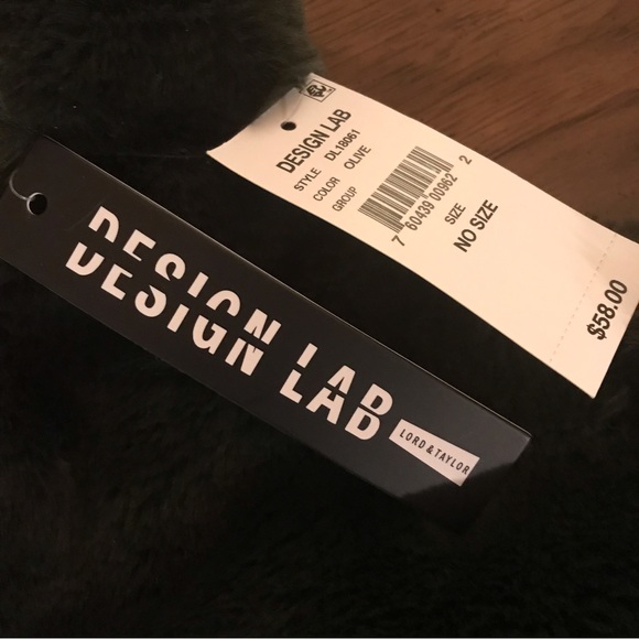 Faux Fur Tote Bag in Olive Green - Picture 5 of 7